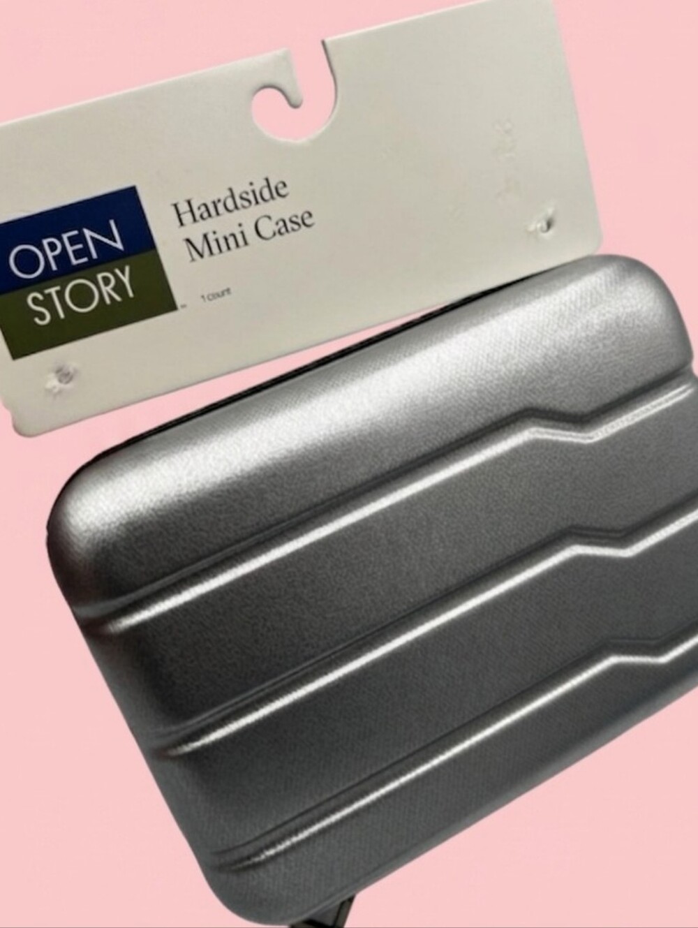 Open Story Hardside Mini Case - Metallic Silver